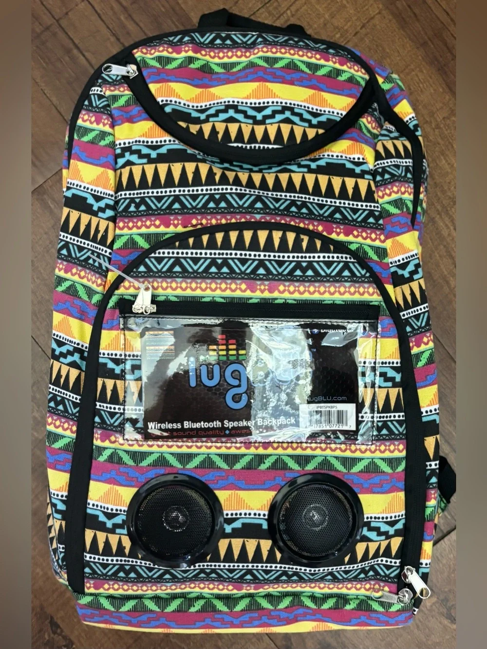 lugBLU Wireless Bluetooth Speaker Backpack-Aztec design NEW NWOT